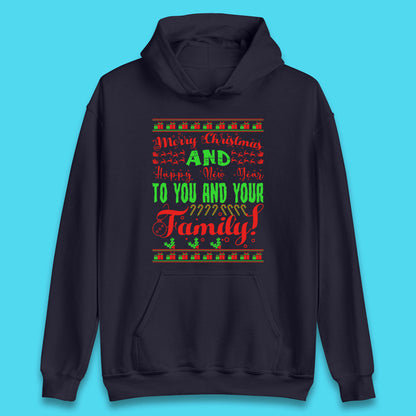 merry christmas family hoodie