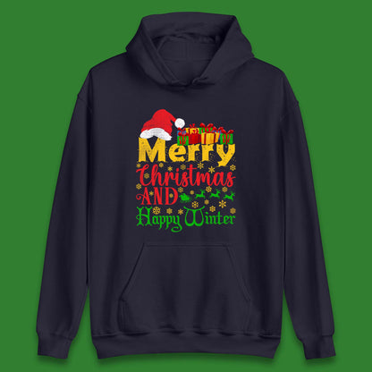 merry christmas and happy winter hoodie