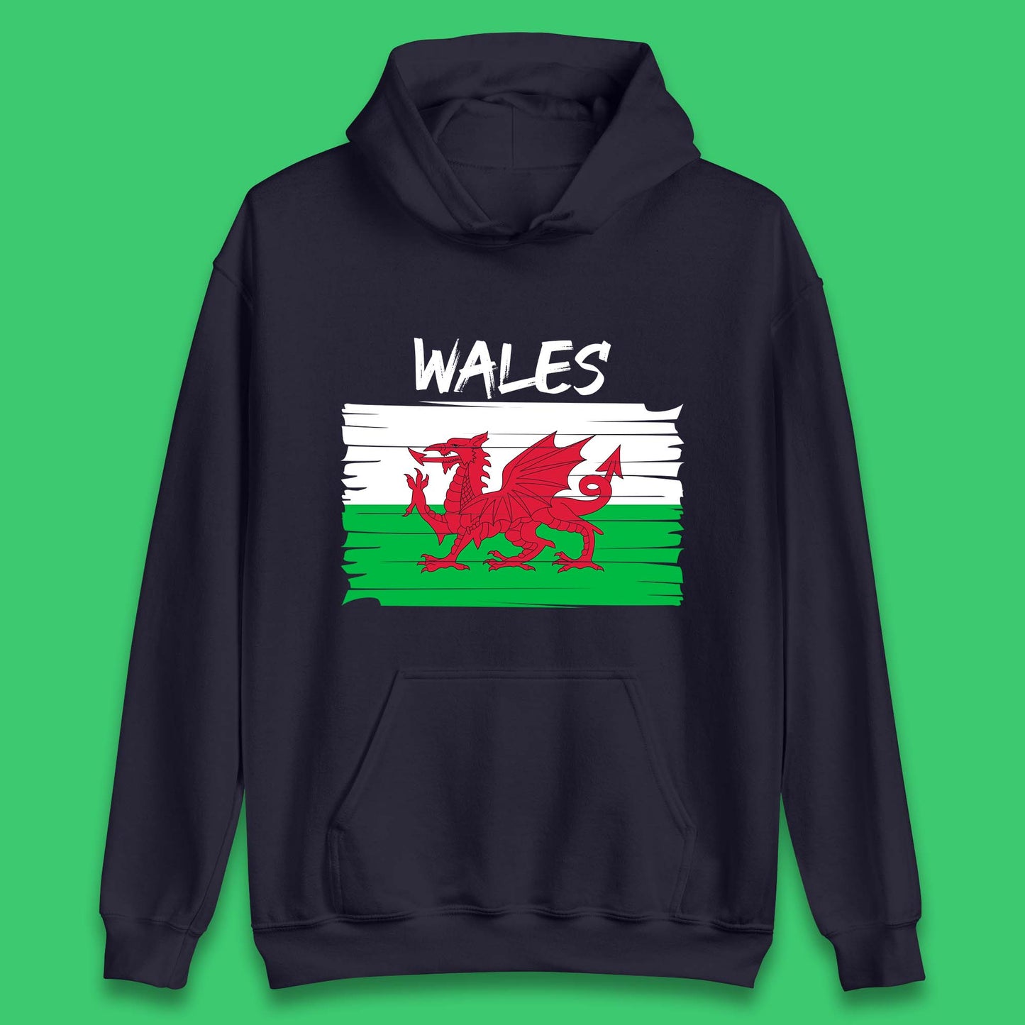 Welsh Dragon Flag Of Wales Saint Welsh Sant Dewi St. David's Day Dragon Flag Unisex Hoodie