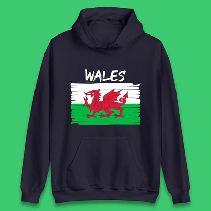 Welsh Dragon Flag Of Wales Saint Welsh Sant Dewi St. David's Day Dragon Flag Unisex Hoodie
