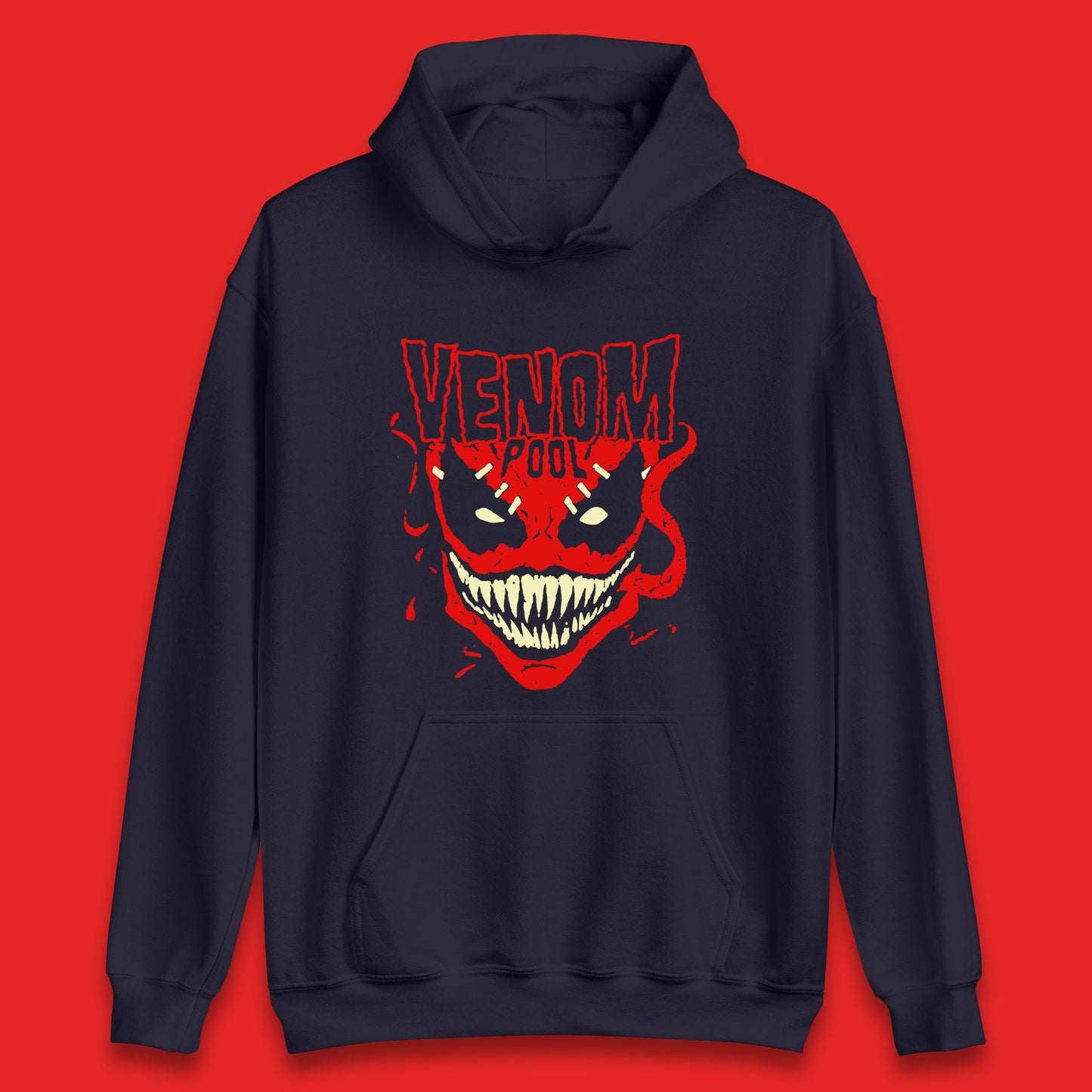 Venom Pool Marvel Avengers Venom Face Venom-Pool Marvel Comics Superhero Marvel Universe Movie Character Unisex Hoodie