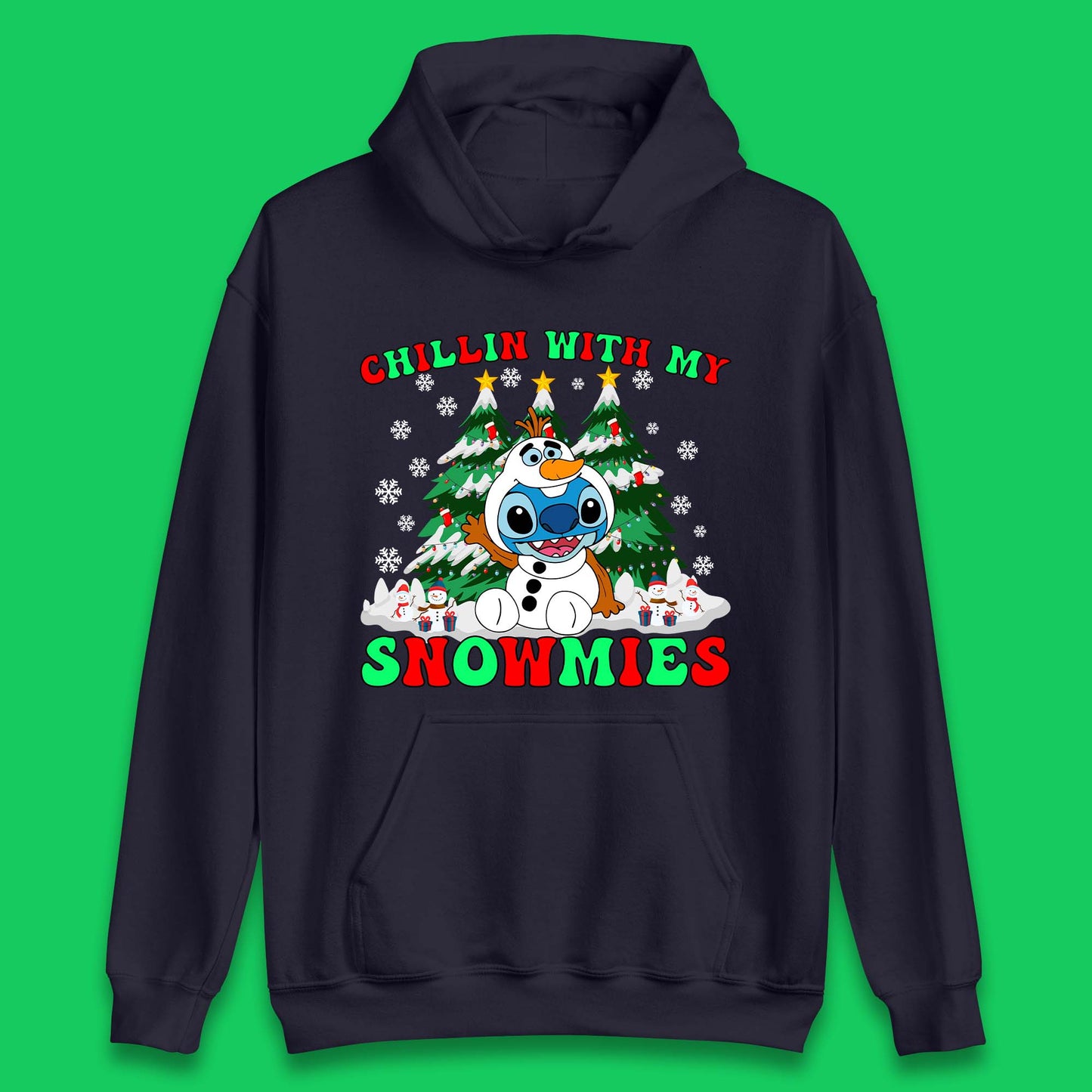 Snowman Stitch Christmas Unisex Hoodie