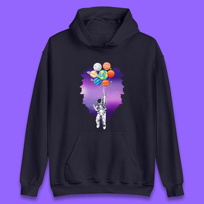 Astronaut Space Planets Balloons Unisex Hoodie
