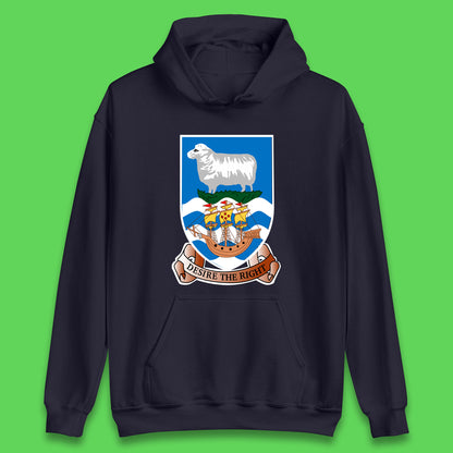 Coat Of Arms Of The British Overseas Territory Falkland Islands Coat Of Arms Of The Falkland Islands Flag Unisex Hoodie
