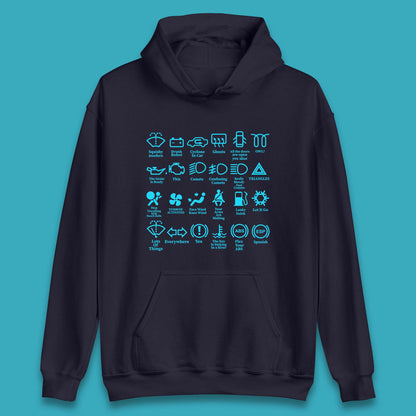 Warning Signs 101 Funny Racing Auto Mechanic Manual Shifting Funny Driving Unisex Hoodie