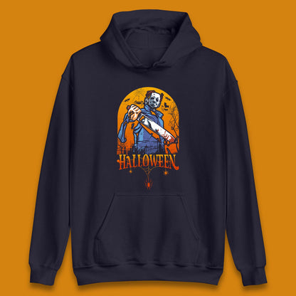 Halloween Michael Myers Holding Bloody Knife Halloween Serial Killer Horror Movie Character Unisex Hoodie