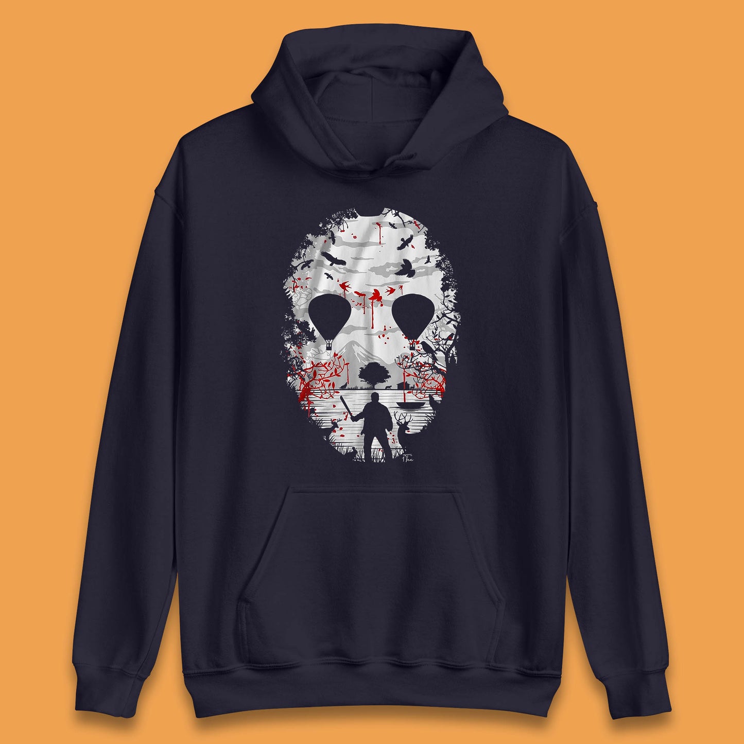 Crystal Lake Jason Voorhees Face Mask Halloween Friday The 13th Horror Movie Unisex Hoodie