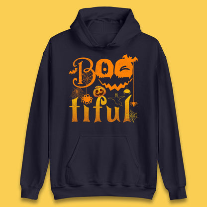Bootiful Halloween Ghost Funny Boo Ghost Scary Spooky Season Unisex Hoodie
