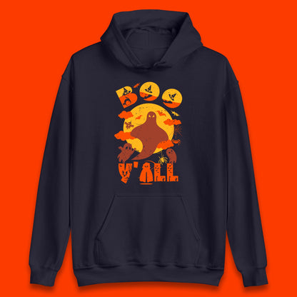 Halloween Boo Y'all Hey Boo Funny Spooky Halloween Party Unisex Hoodie