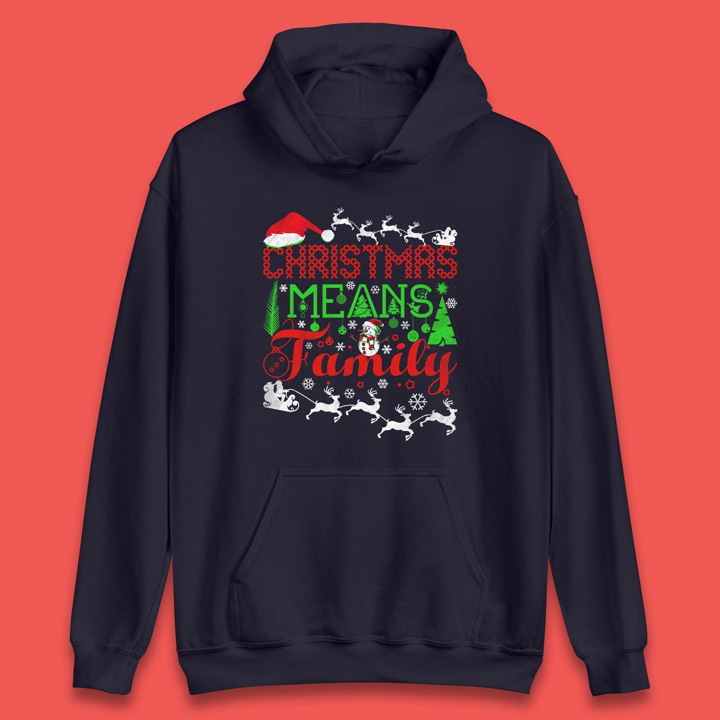 christmas means family hoodie