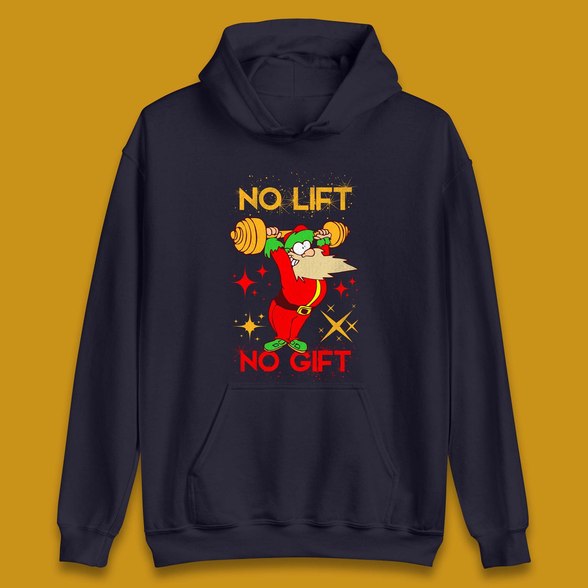 santa workout christmas hoodie