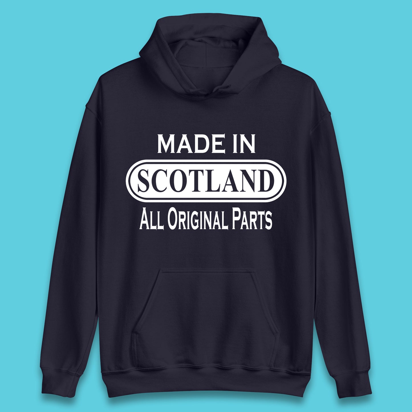 Made In Scotland All Original Parts Vintage Retro Birthday Country In United Kingdom UK Constituent Country Gift Unisex Hoodie