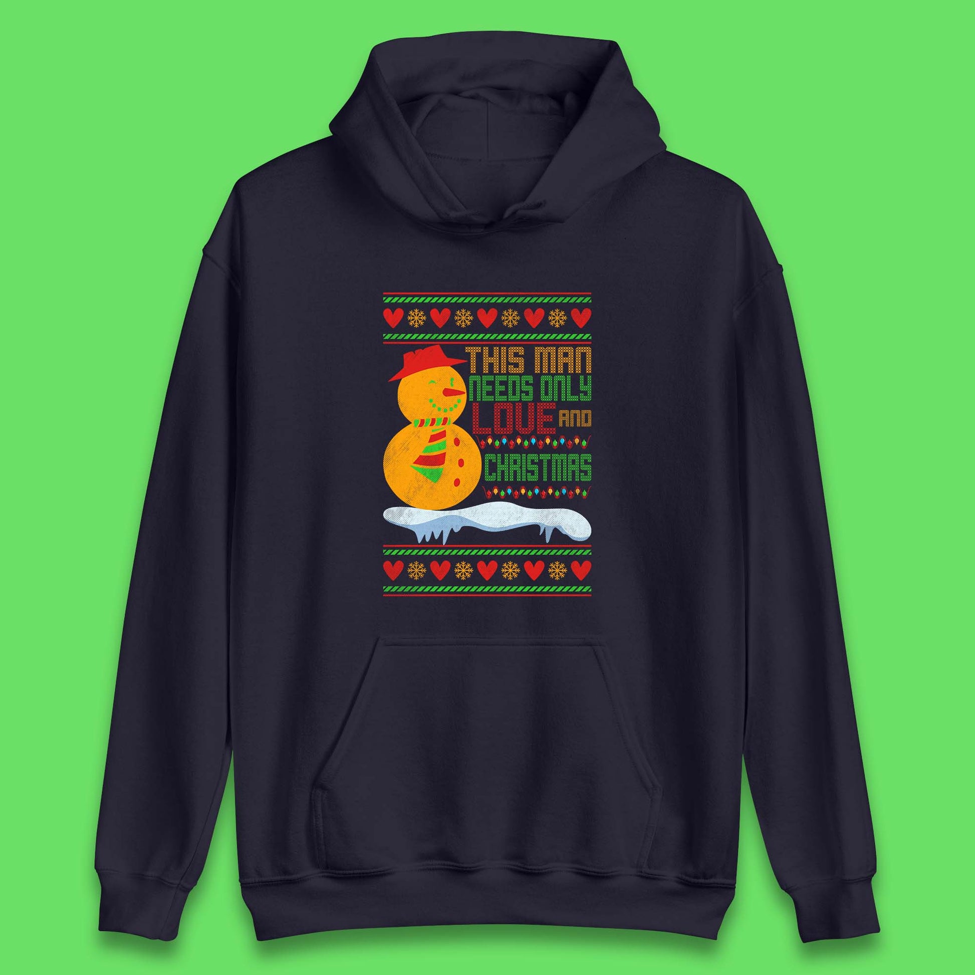 snowman christmas hoodie