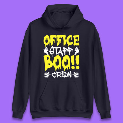 Office Staff Boo Crew Halloween Office Squad Boo Ghost Office Crew Unisex Hoodie