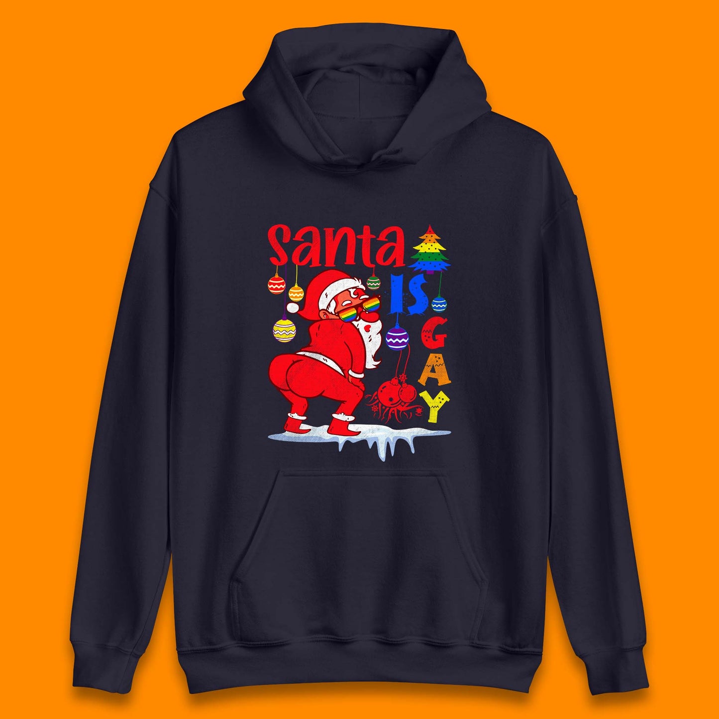 gay pride christmas hoodie