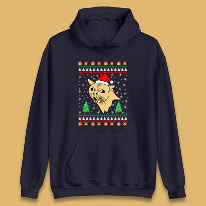 coughing cat christmas hoodie
