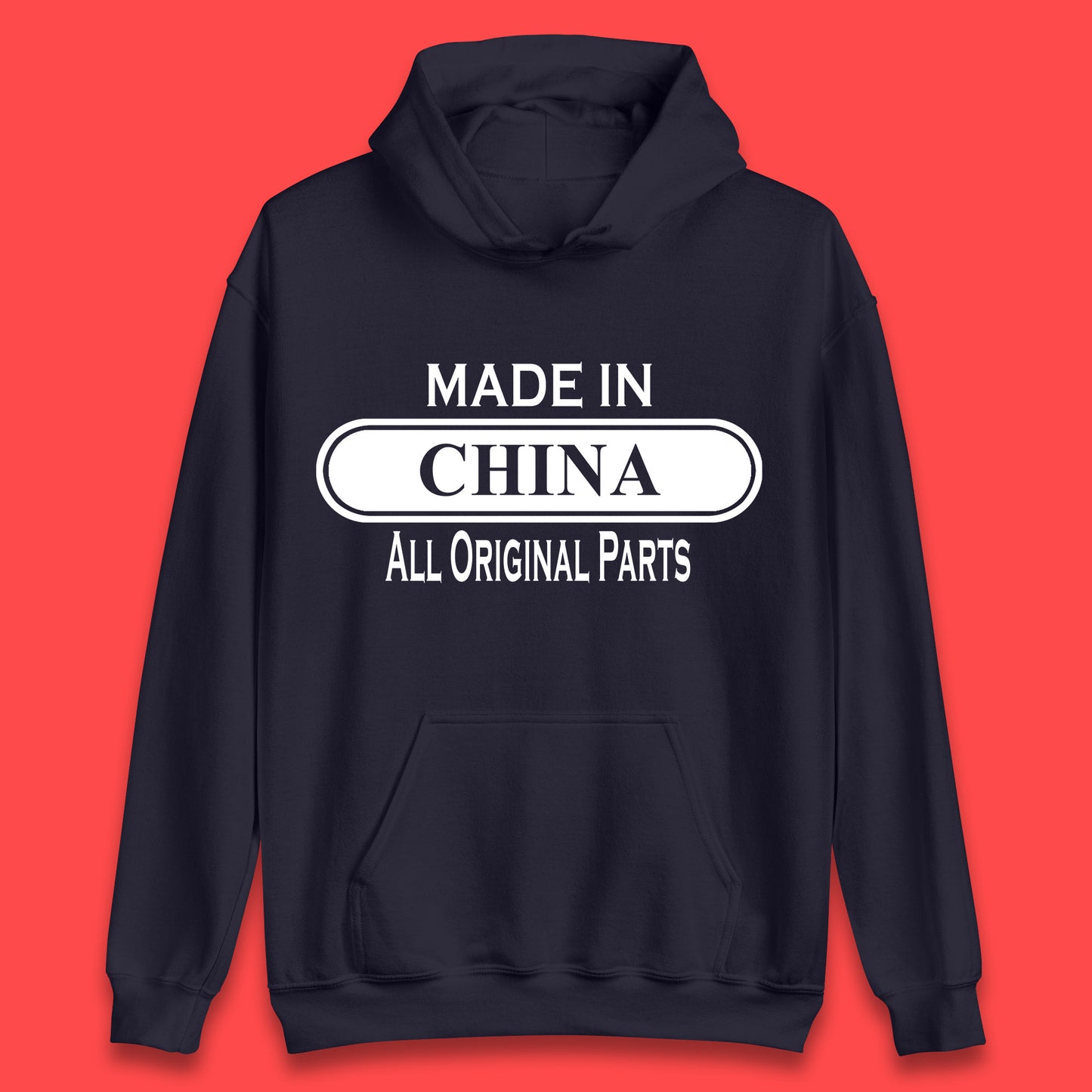 Made In China All Original Parts Vintage Retro Birthday Chinatown City of Westminster, London Gift Unisex Hoodie