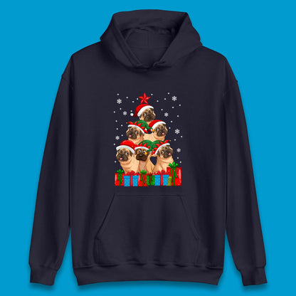 pug dog christmas hoodie