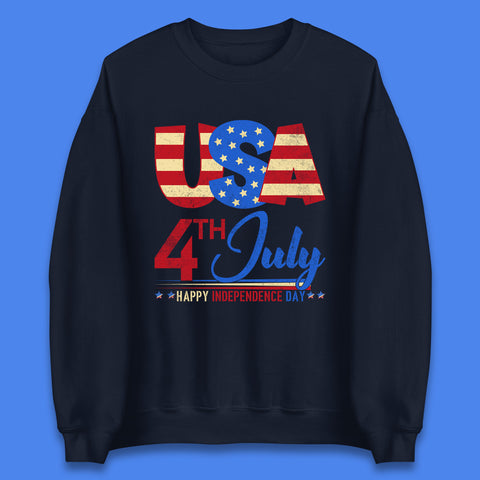 USA 4th July Happy Independence Day Celebration Patriotic Unisex Sweatshirt