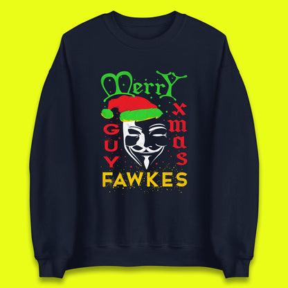anonymous mask christmas sweatshirt