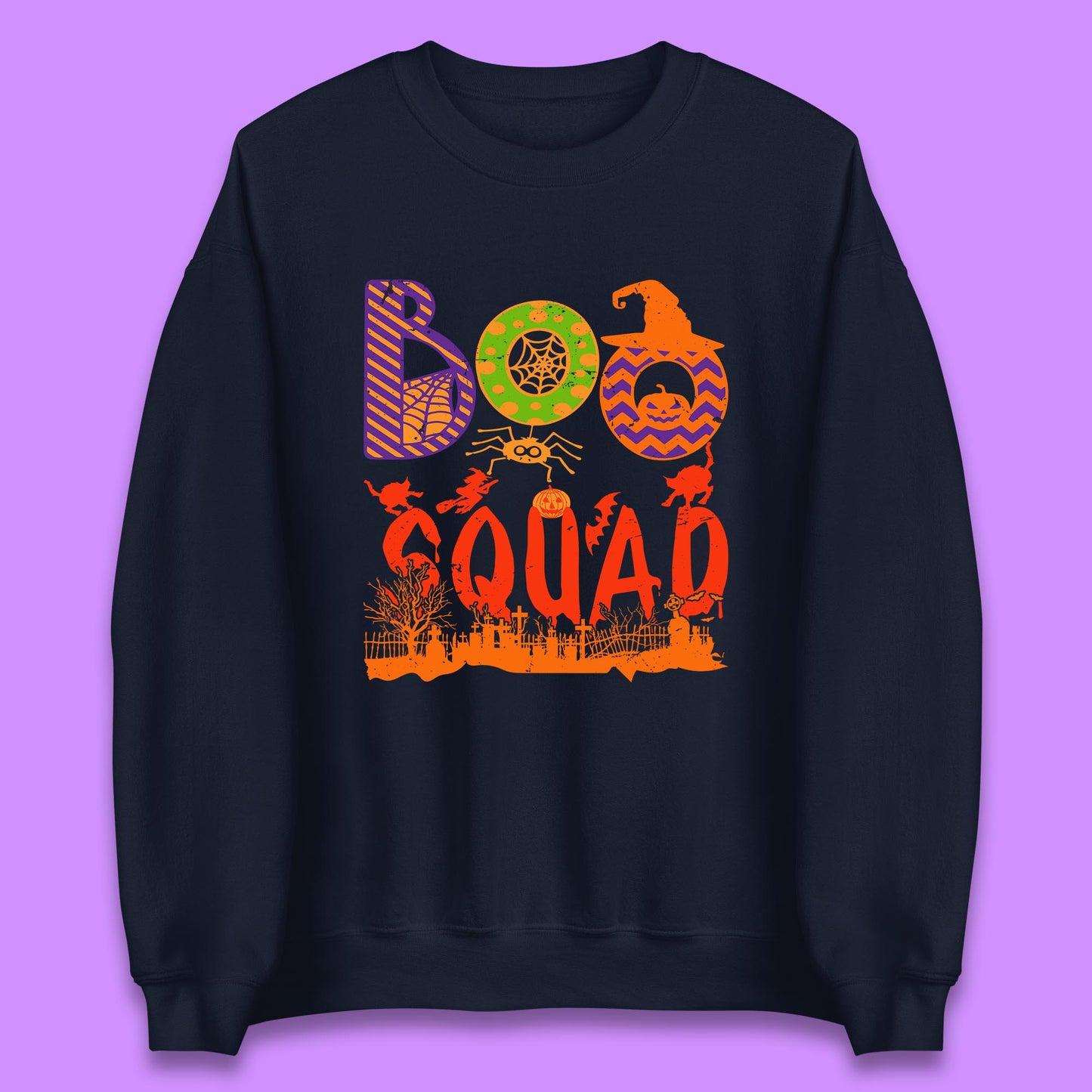 Boo Squad Halloween Matching Costume Horror Boo Crew Unisex Sweatshirt