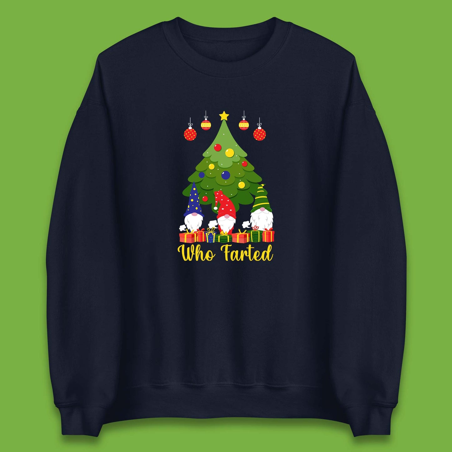 who farted christmas gnomes funny sweatshirt