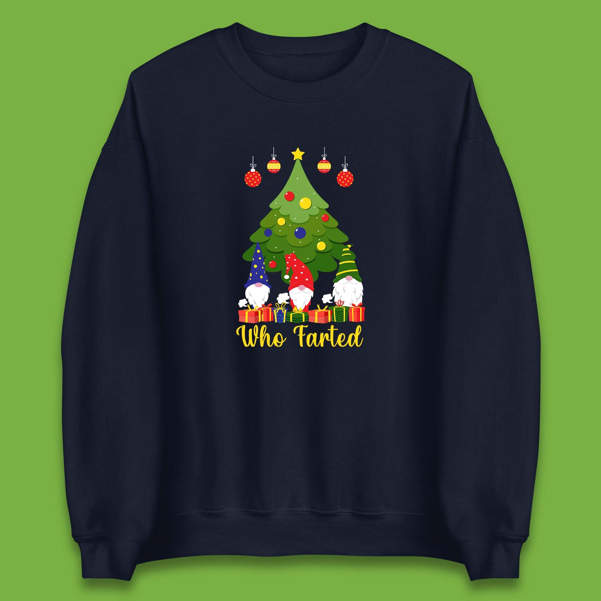 who farted christmas gnomes funny sweatshirt