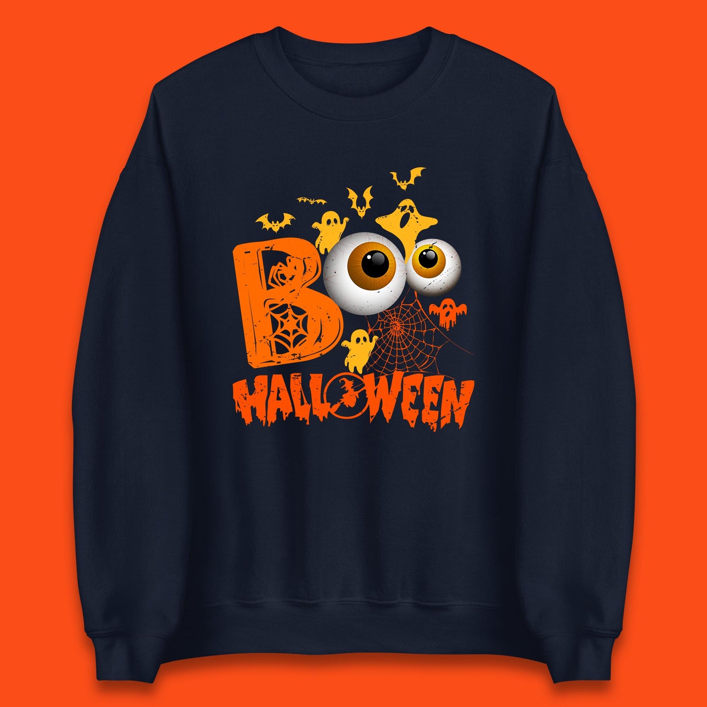 Halloween Spooky Boo Eye Balls Funny Halloween Boo Ghost Spooky Season Unisex Sweatshirt