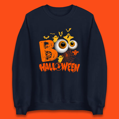 Halloween Spooky Boo Eye Balls Funny Halloween Boo Ghost Spooky Season Unisex Sweatshirt