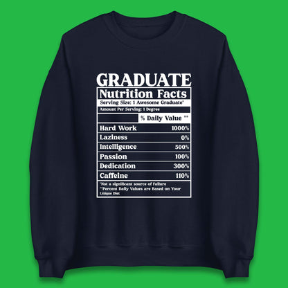 Graduate Nutrition Facts Unisex Sweatshirt