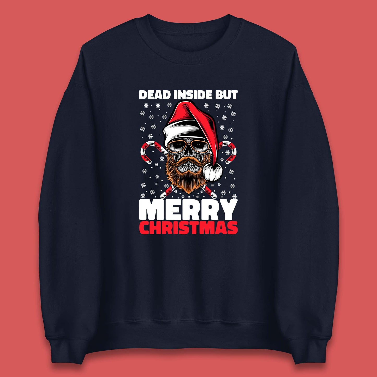 hipster skull christmas sweatshirt