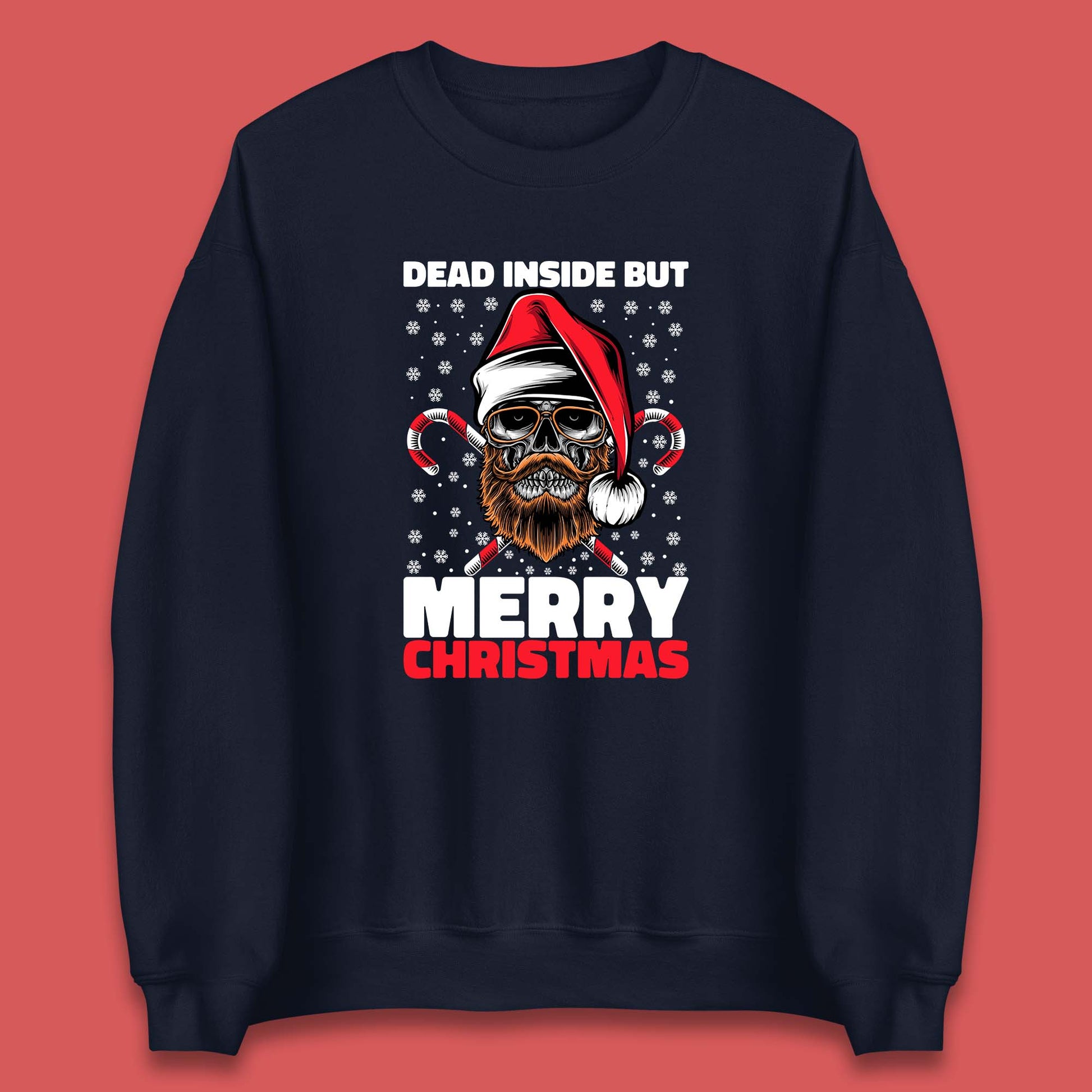 hipster skull christmas sweatshirt