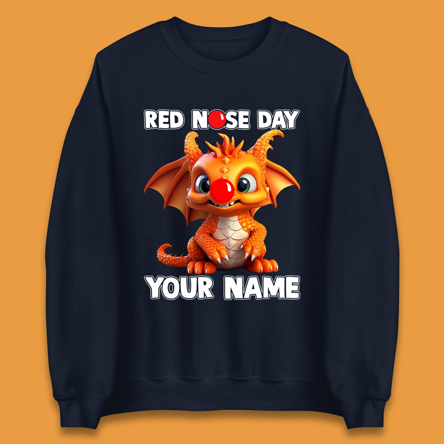 Personalised Red Nose Day Dragon Unisex Sweatshirt
