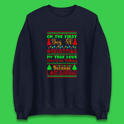 christmas single quote sweatshirt