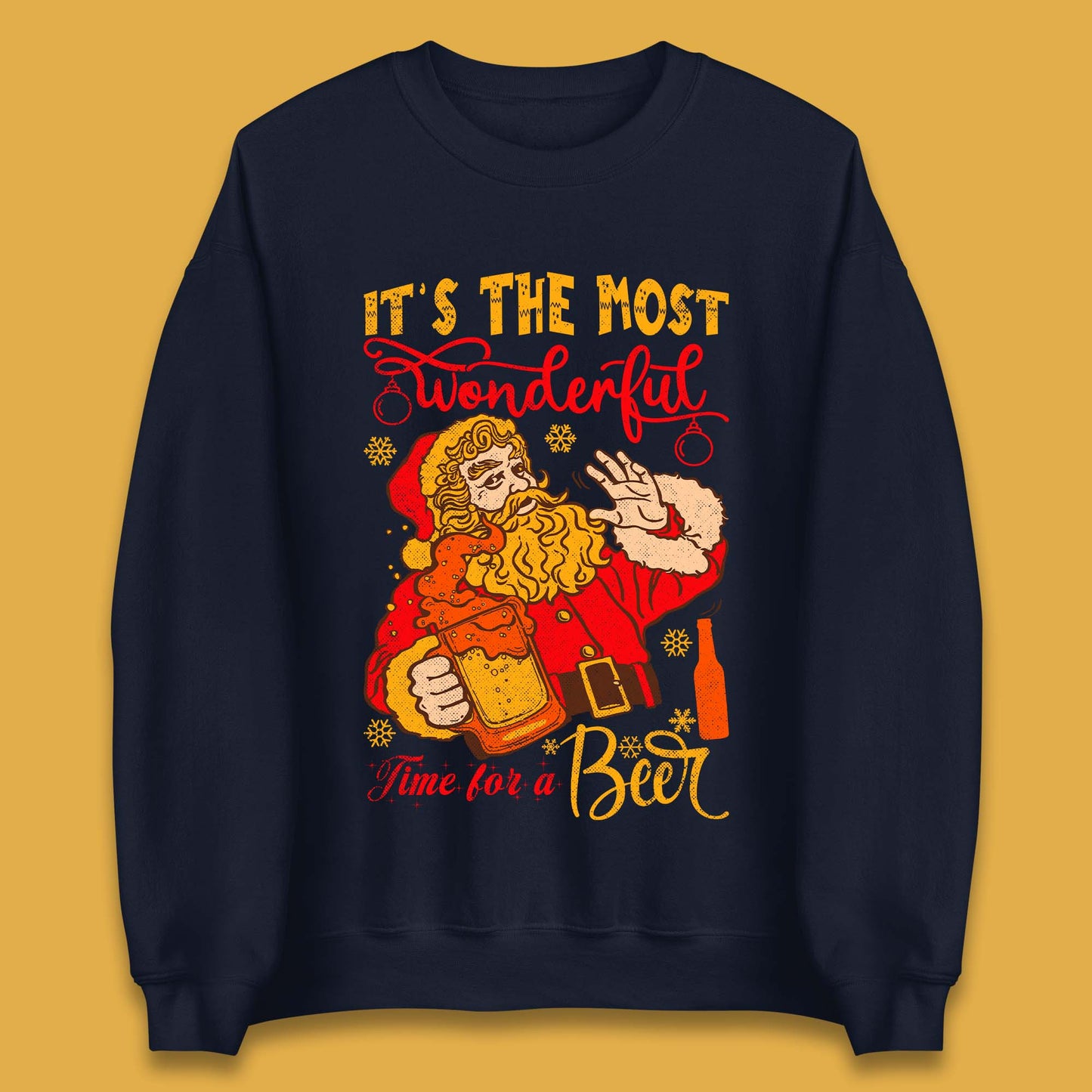 Santa Beer Time Christmas Unisex Sweatshirt