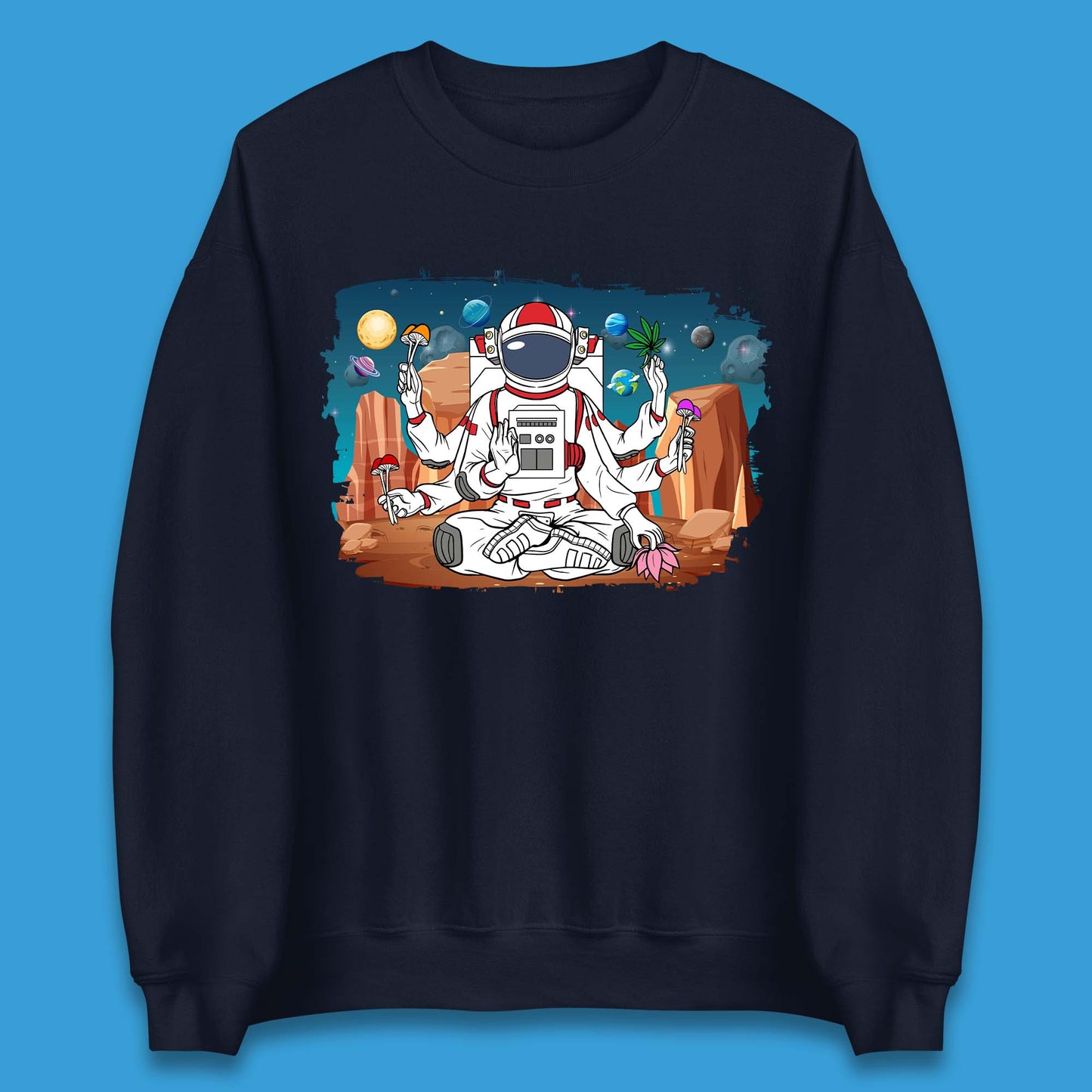 Meditating Astronaut Yoga Unisex Sweatshirt