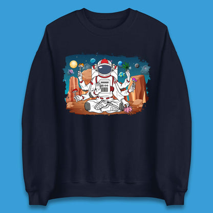 Meditating Astronaut Yoga Unisex Sweatshirt