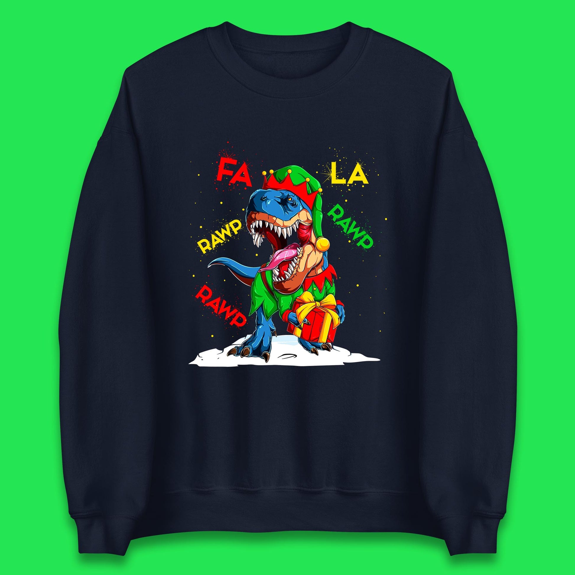 dinosaur christmas sweatshirt