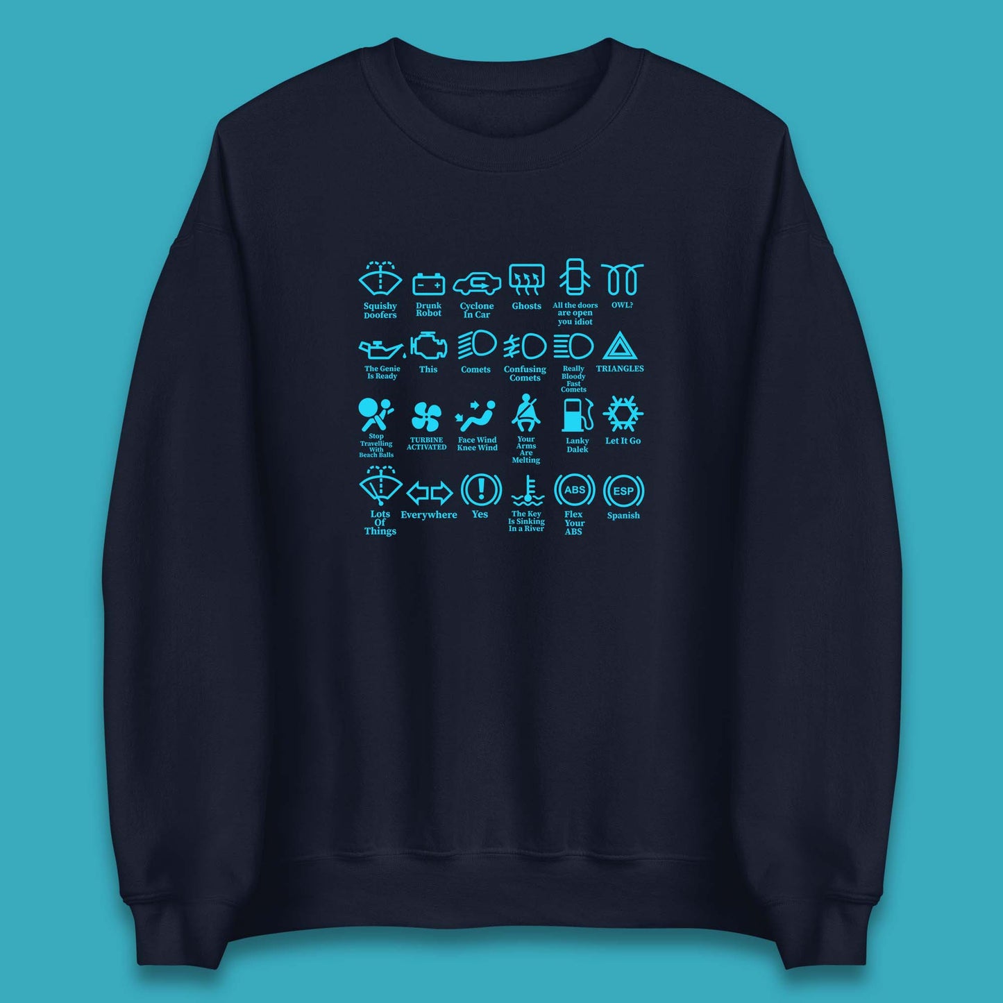 Warning Signs 101 Funny Racing Auto Mechanic Manual Shifting Funny Driving Unisex Sweatshirt