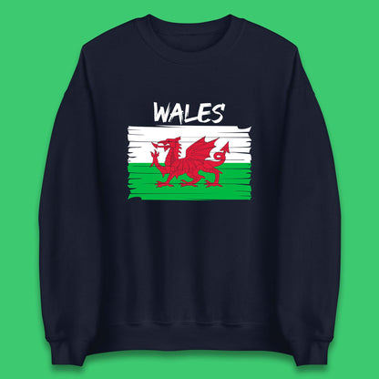 Welsh Dragon Flag Of Wales Saint Welsh Sant Dewi St. David's Day Dragon Flag Unisex Sweatshirt
