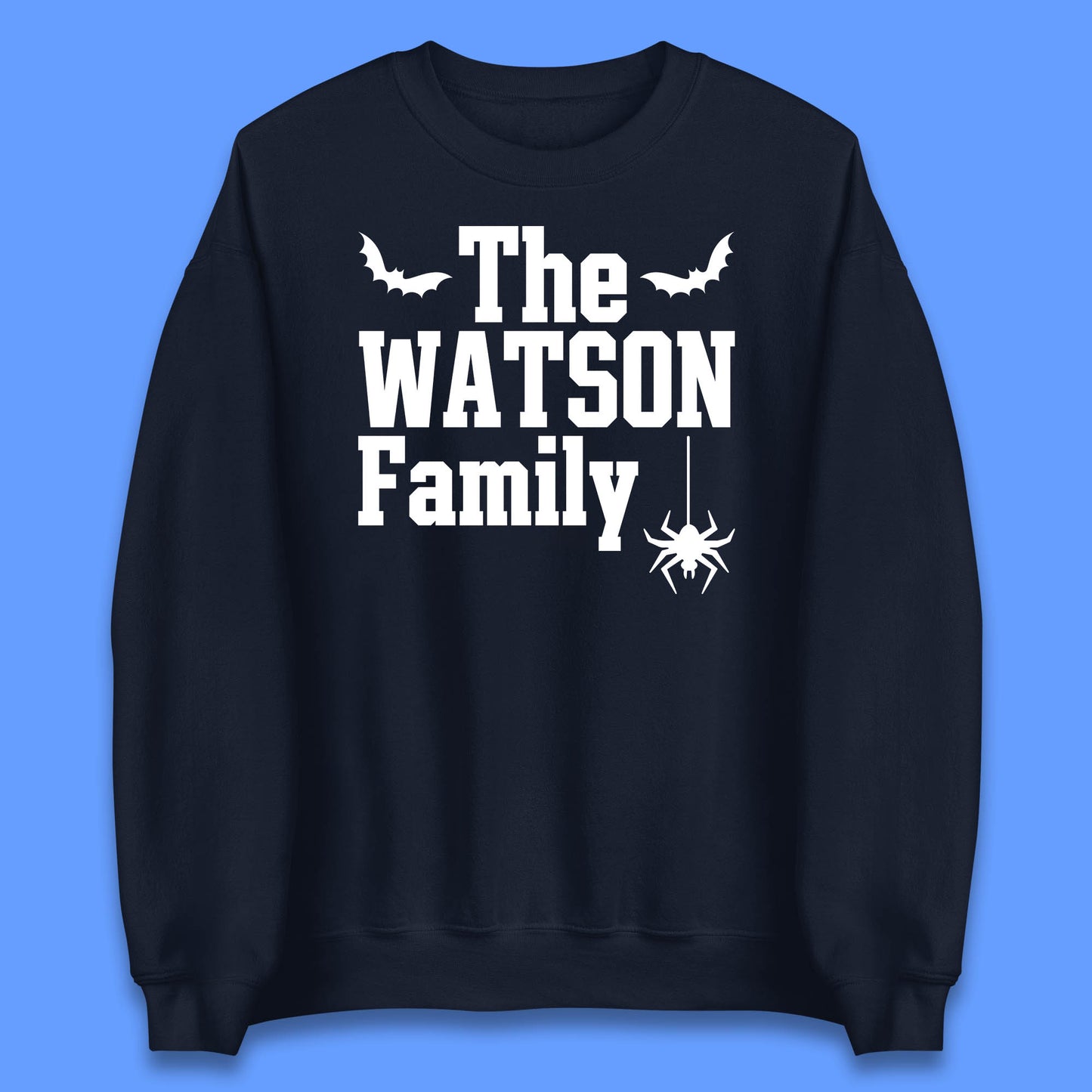 Personalised Halloween Family Your Name Horror Scary Spooky Matching Costume Unisex Sweatshirt