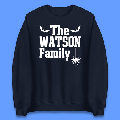 Personalised Halloween Family Your Name Horror Scary Spooky Matching Costume Unisex Sweatshirt