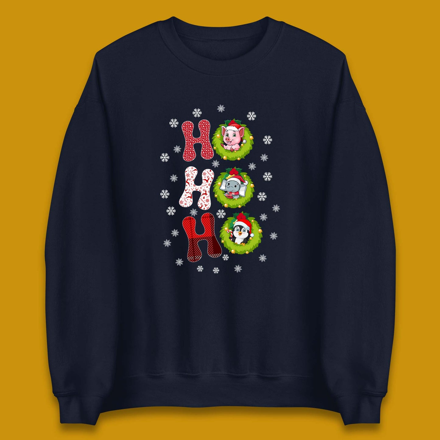 ho ho ho christmas animals sweatshirt