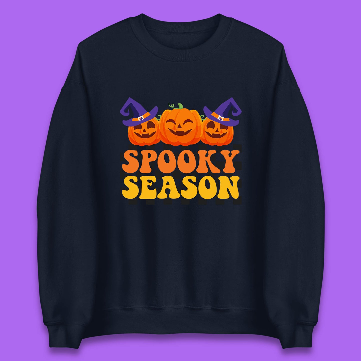 Spooky Season Halloween Jack-O-Lantern Pumpkins Spooky Vibes Unisex Sweatshirt