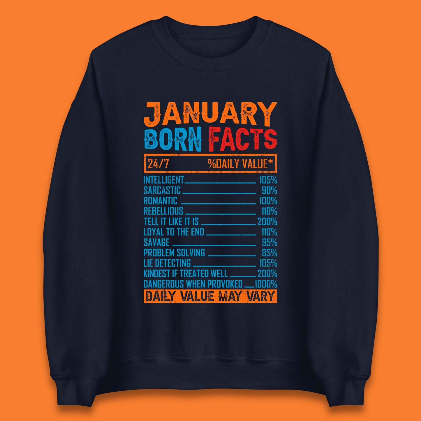 January Born Facts Unisex Sweatshirt