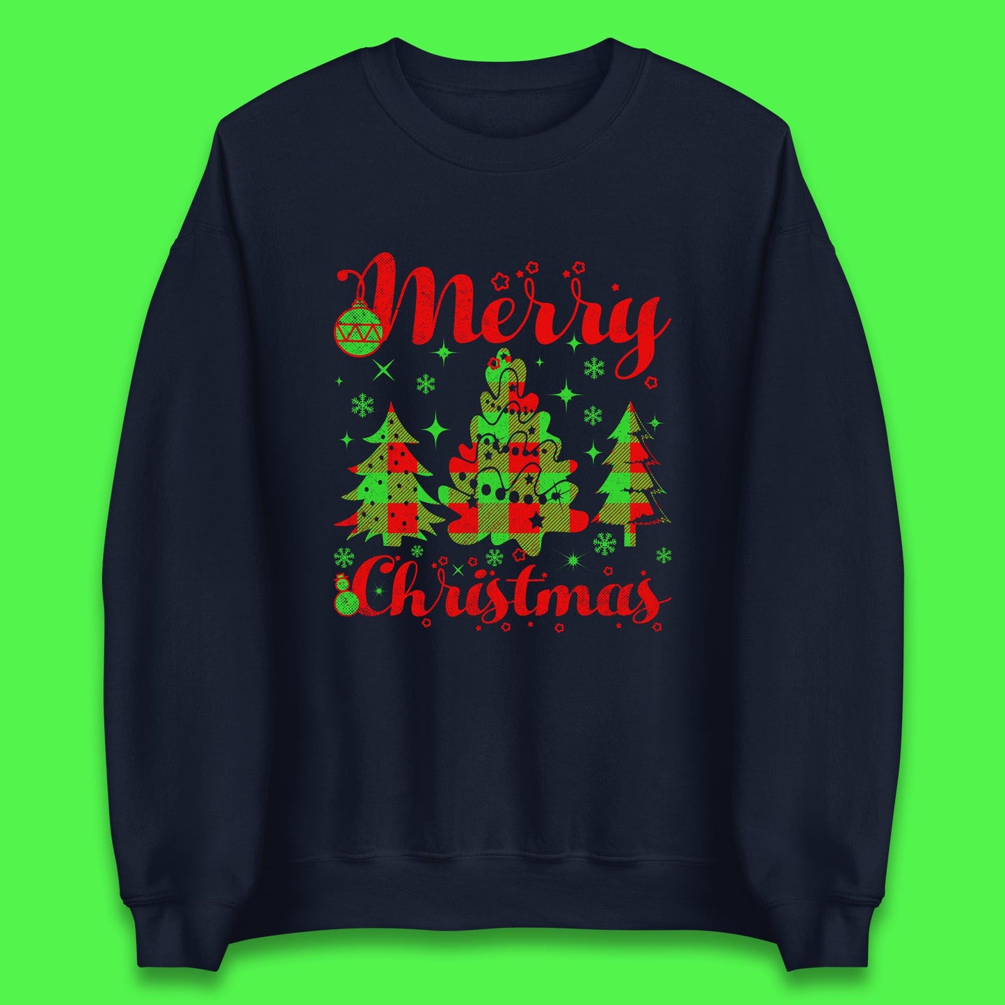 merry christmas trees sweatshirt