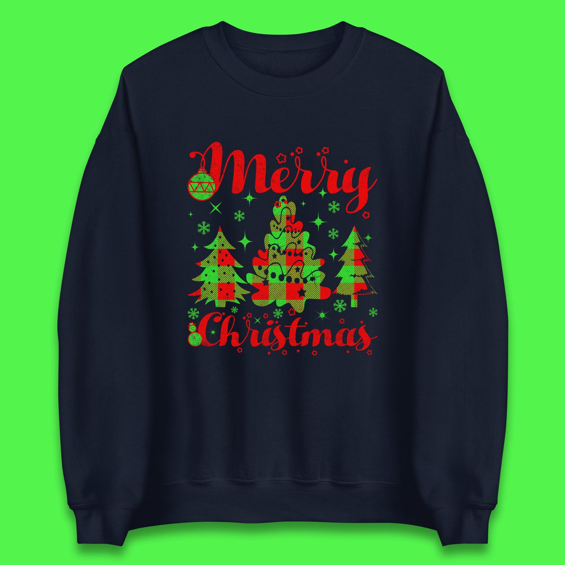 merry christmas trees sweatshirt