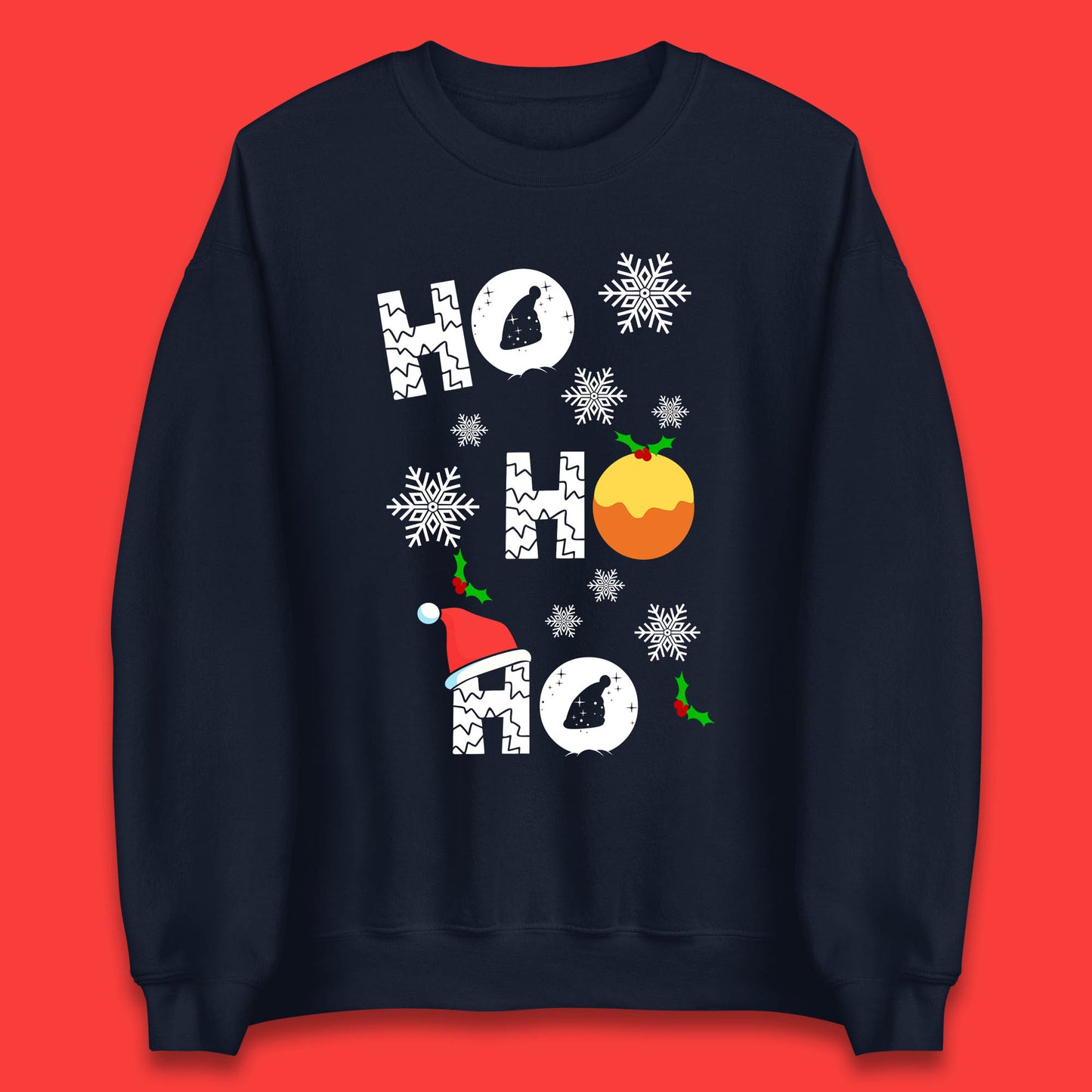 ho ho ho christmas santa hat sweatshirt