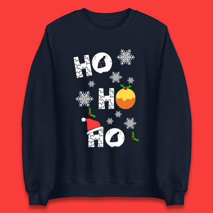 ho ho ho christmas santa hat sweatshirt