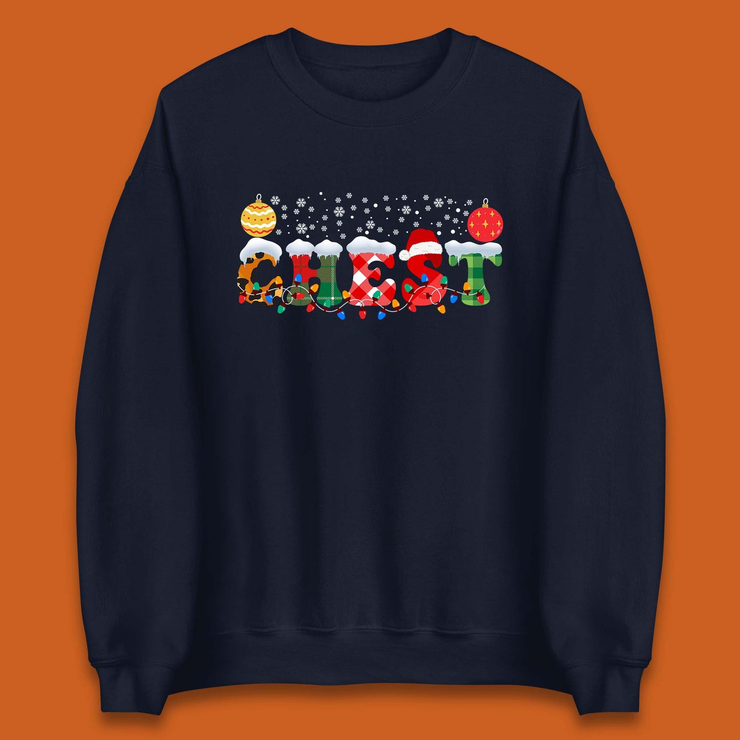chest and nuts christmas snow winter sweatshirt